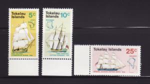 Tokelau 22-24 Set MNH Sailing Ships, Maps (B)