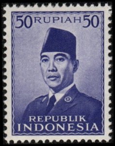 Indonesia 400 - Mint-NH - 50r Pres. Sukarno (1953) (cv $1.70)