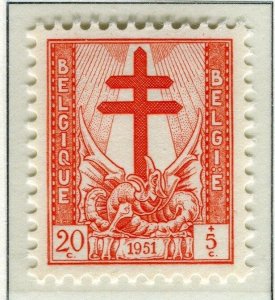 BELGIUM;   1951 early Anti- TB issue Mint hinged 20c. value
