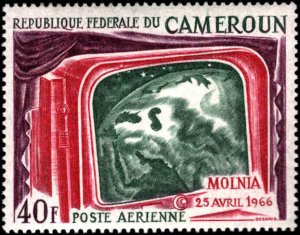Cameroun #C99-C101, Complete Set(3), 1968, Space, Televisions, Never Hinged