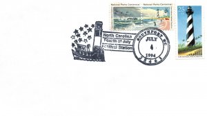 SPECIAL PICTORIAL POSTMARK CANCEL LIGHTHOUSE SERIES NORTH CAROLINA 4th OF JULY