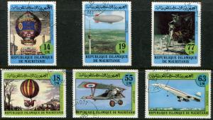 Mauritania SC# 522-7 History of Flight, set  canecled