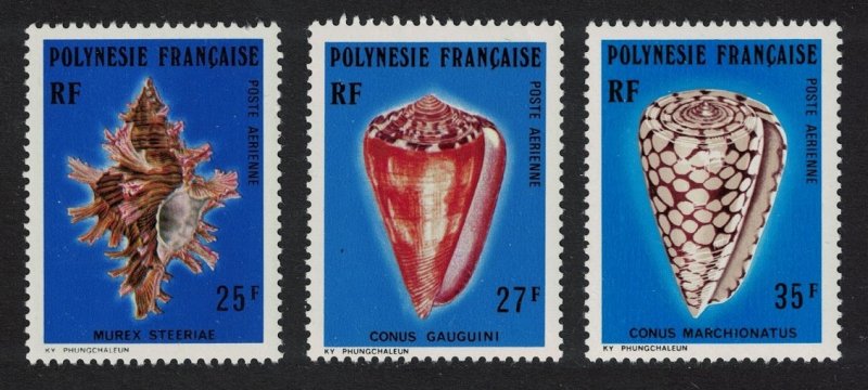 Fr. Polynesia Sea Shells 3v 1977 MNH SG#231-233