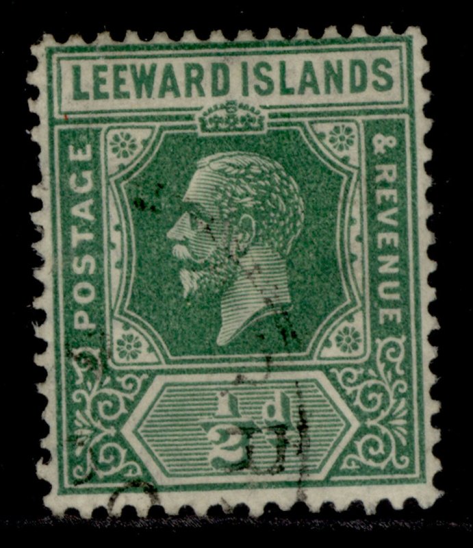 LEEWARD ISLANDS GV SG59, ½d blue-green, FINE USED.