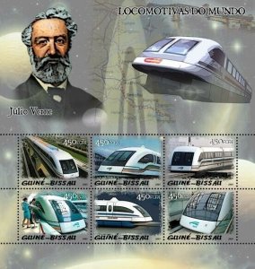 Guinea - Bissau 2005 - Maglev trains & Jules Verne 6v, Michel 3028-3033