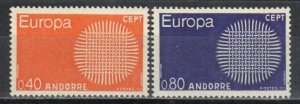 Andorra, French Stamp 196-197  - 70 Europa
