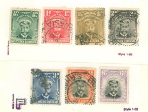 Southern Rhodesia #1-7 Used