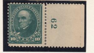 1894 Sc 258  10¢ MH OG plate no. single Hebert CV $425