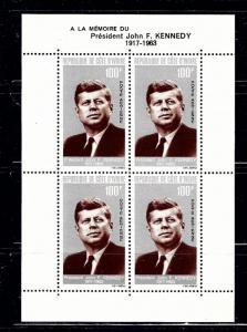 Ivory Coast C29a MH 1964 John F Kennedy S/S