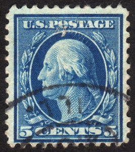 1917, US 5c, Washington, Used, Sc 504