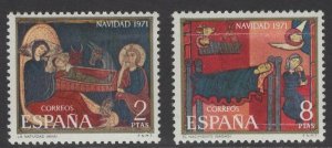 SPAIN SG2119/20 1971 CHRISTMAS MNH