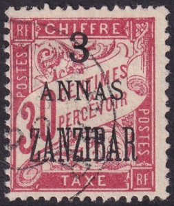 French Offices Zanzibar 1897 Sc J4 postage due used