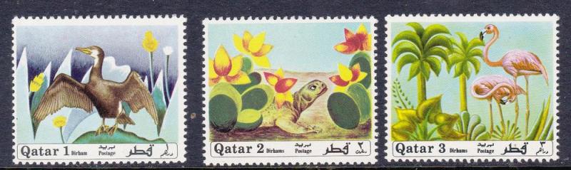 Qatar 238-240 Mint OG 1971 Animals