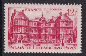 France #591  MNH 1948  Luxembourg palace 12fr