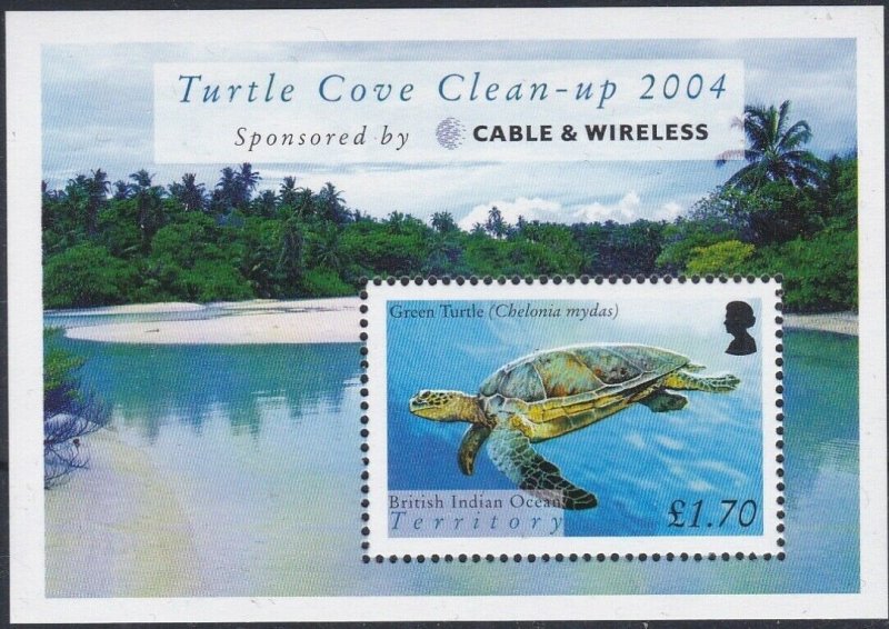 British Indian Ocean Territory 2005 Turtles MS MNH CV £6.50