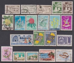 20 F-VF Used Lebanon Airmail issued between 1957 and 1968 - I Combine S/H