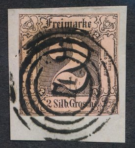 THURN & TAXIS GERMAN STATES 6 USED ON PIECE