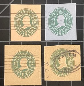 US Stamps- SC# U354 - U357 - Used - SCV = $12.30