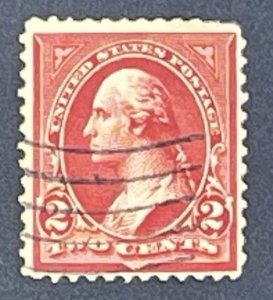 Scott 252 Type III used George Washington 2 cents