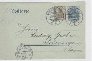 German Postal History Stamps Postcard Ref: R4840