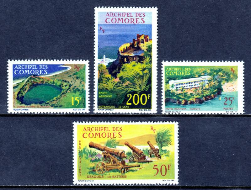 COMORO ISLANDS — SCOTT 67-68,C18-C19 — 1966 PICTORIAL SET — MNH — SCV $16.75