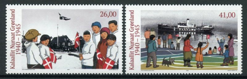Greenland Military & War Stamps 2020 MNH Greenland during WWII WW2 Ships 2v Set