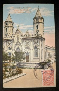 Vintage San Nicolas Church Barranquilla Columbia Real Picture Postcard Cover