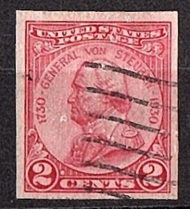 USA 1930 Scott 689 used imperf single - estimate value $25.00