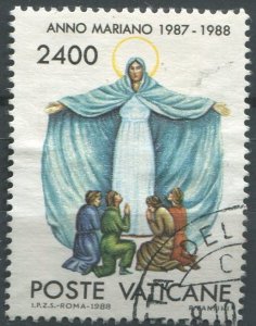 Vatican City Sc#812 Used, 2400L multi, Marian Year 1987-88 (1988)