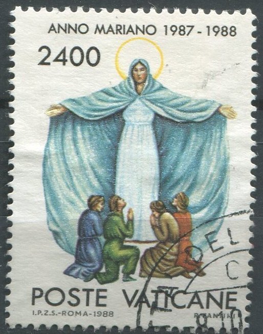 Vatican City Sc#812 Used, 2400L multi, Marian Year 1987-88 (1988)