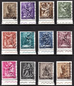 Vatican City Scott 423-32, E17-18 complete set F to VF CTO.  FREE...