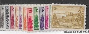 Norfolk islands Sc #1-12  set of 12 NH VF