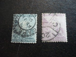 Stamps - Cape of Good Hope - Scott# 41,49 - Used Part Set of 2 Stamps