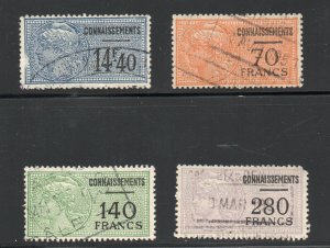 France - (4) 1940's Bill of Lading Revenues      -     Lot 0324056