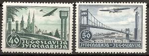 Yugoslavia C15-16 Mint OG 1940 Airmail Views