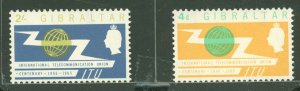 Gibraltar #167-168 Mint (NH) Single (Complete Set)