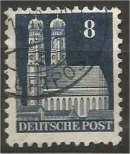 GERMANY, 1948, used 8pf dk slate blue, Munich Scott 640