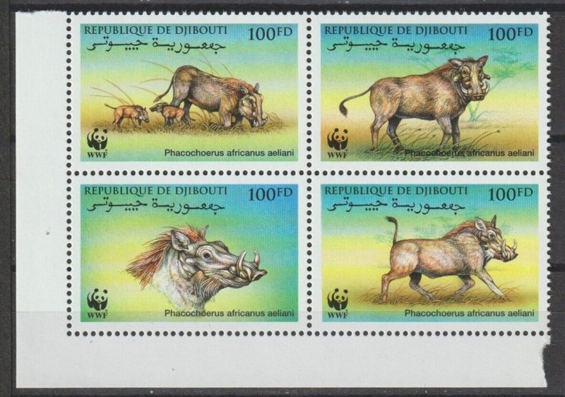 DJIBOUTI 2000 WWF SG 1192/5 MNH