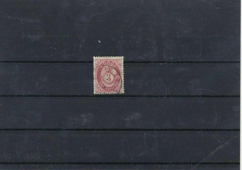 Norway 1872 3sk Red Stamp CAT£38 Ref: R7501