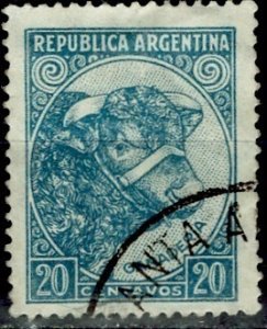 Argentina; 1951: Sc. # 440: Used Wmk. 90 Single Stamp