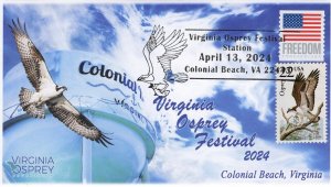 24-086, 2024, Osprey Festival,  Event Cover, Pictorial Postmark, Colonial Beach