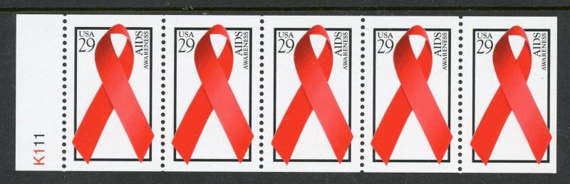 U.S. Scott 2806b 1993 AIDS Awareness Booklet Pane