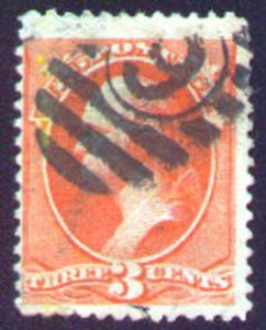MALACK 214 F/VF, nice color, creases, big stamp n308