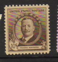 #888 MNH 10c Frederic Remington Famous Americans 1940  