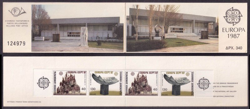 GREECE - 1987 EUROPA / MODERN ARCHITECTURE - STAMP BOOKLET MINT NH