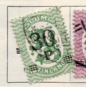 Finland 1921 Early Issue Fine Used 30p. Surcharged 105514