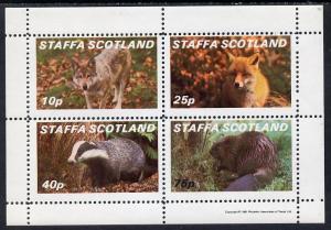 Staffa 1981 Animals #2 (Fox, Badger, Wolf & Beaver) p...