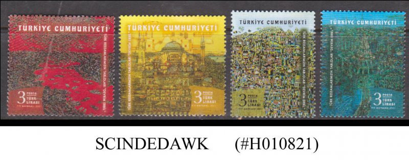 TURKEY - 2021 ART OF DEVRIM ERBIL - 4V - MINT NH