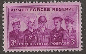 US Scott# 1067 1955 3c brt pur Armed Forces  MNH - VF