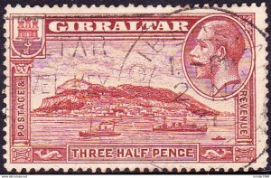 GIBRALTAR 1931 KGV 1.5d Red Brown SG111 Used